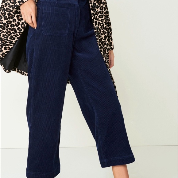 Uniqlo Pants - High waist corduroy wide cropped pants/culottes